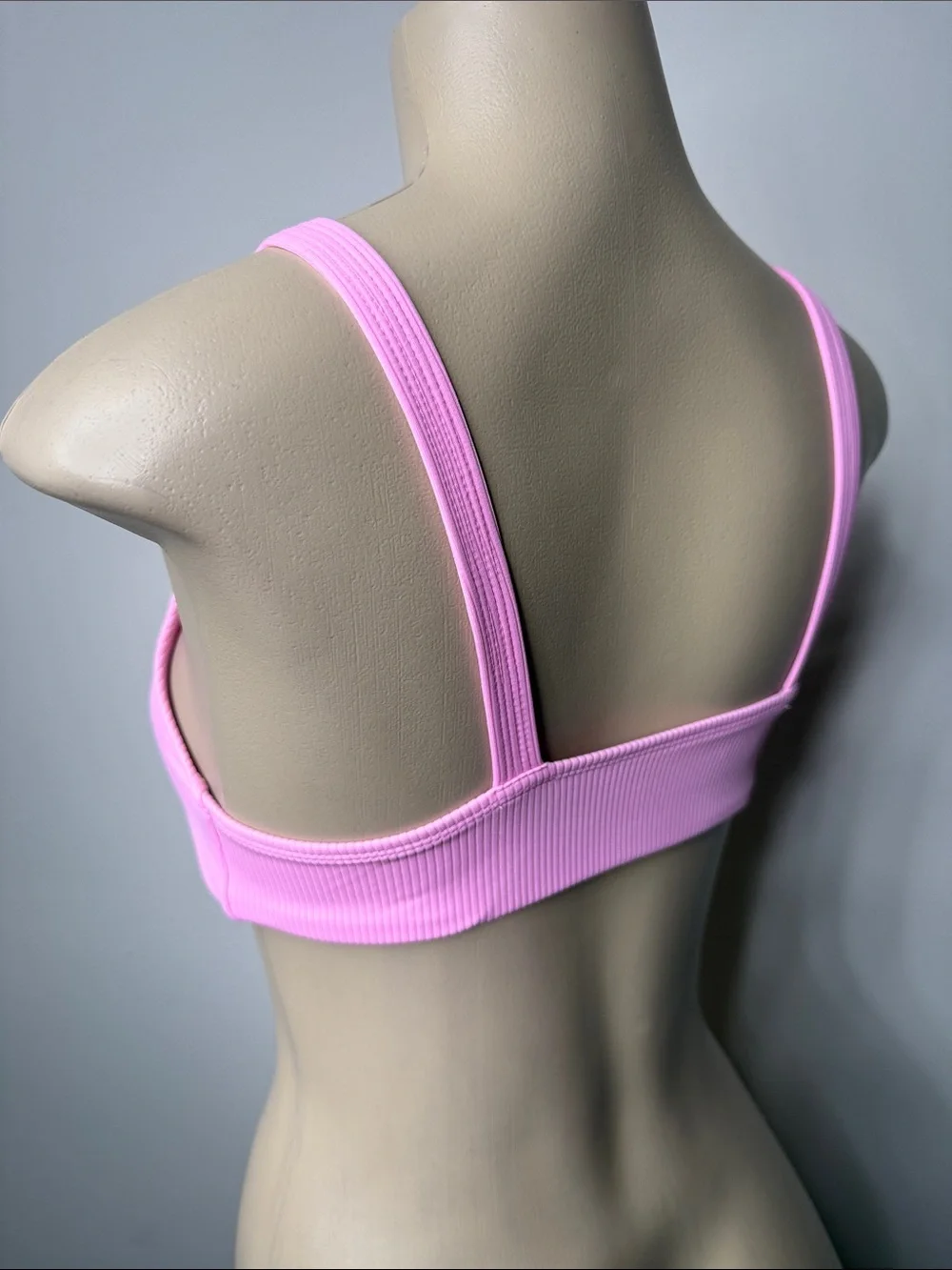 art class Pink Ribbed Knot Bikini Top